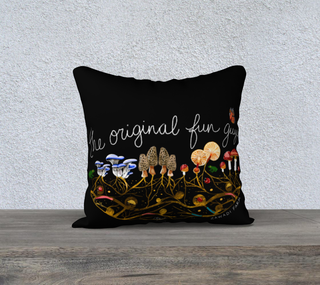 Fun Guys Basics pillow case, velveteen and canvas options, Zawadi Farm Toronto home decor